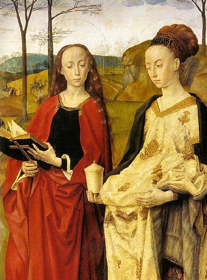 Hugo van der Goes Sts Margaret and Mary Magdalene with Maria Portinari Germany oil painting art